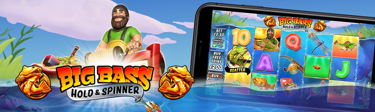 big bass hold and spinner background 