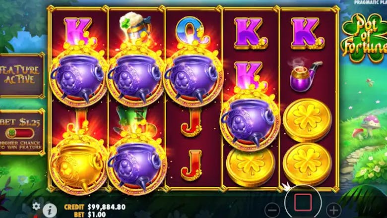 pot of fortune bonus round gameplay