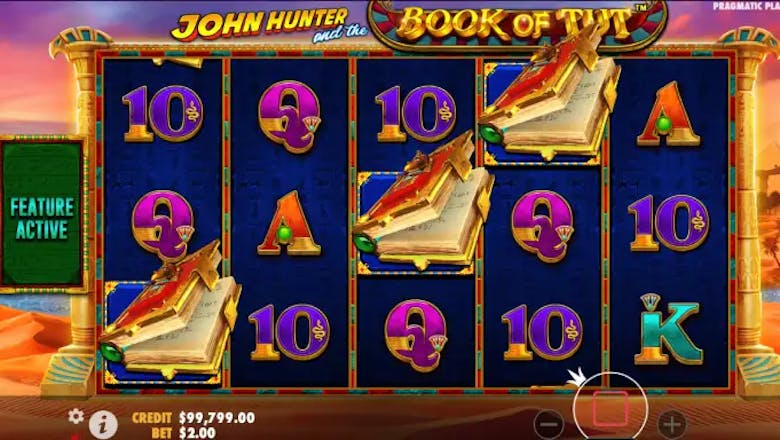 john hunter and the book of tut bonus activation