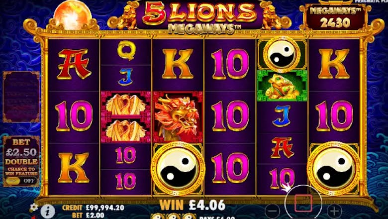 5 lions megaways base game