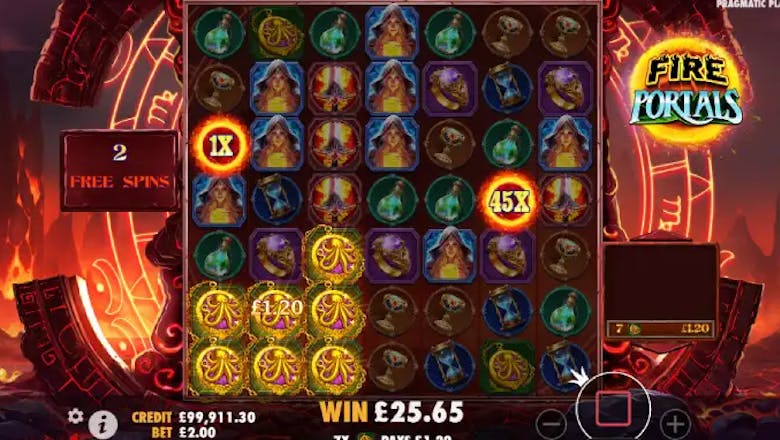 fire portals bonus game