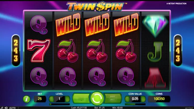 twin spin slot gameplay