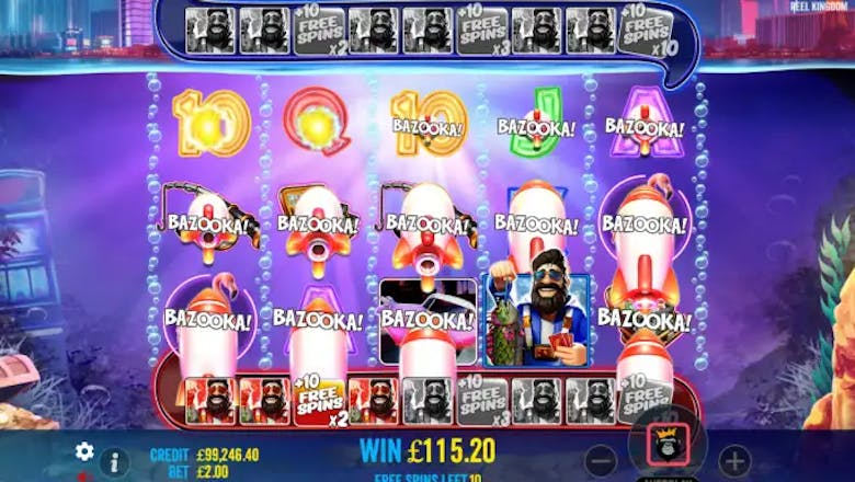 big bass vegas double deluxe bazooka bonus feature