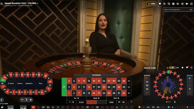 speed roulette live casino gameplay