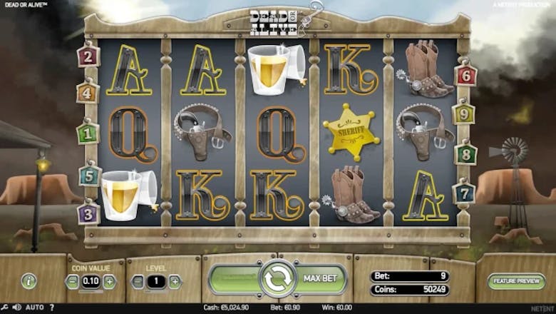 dead or alive slot gameplay