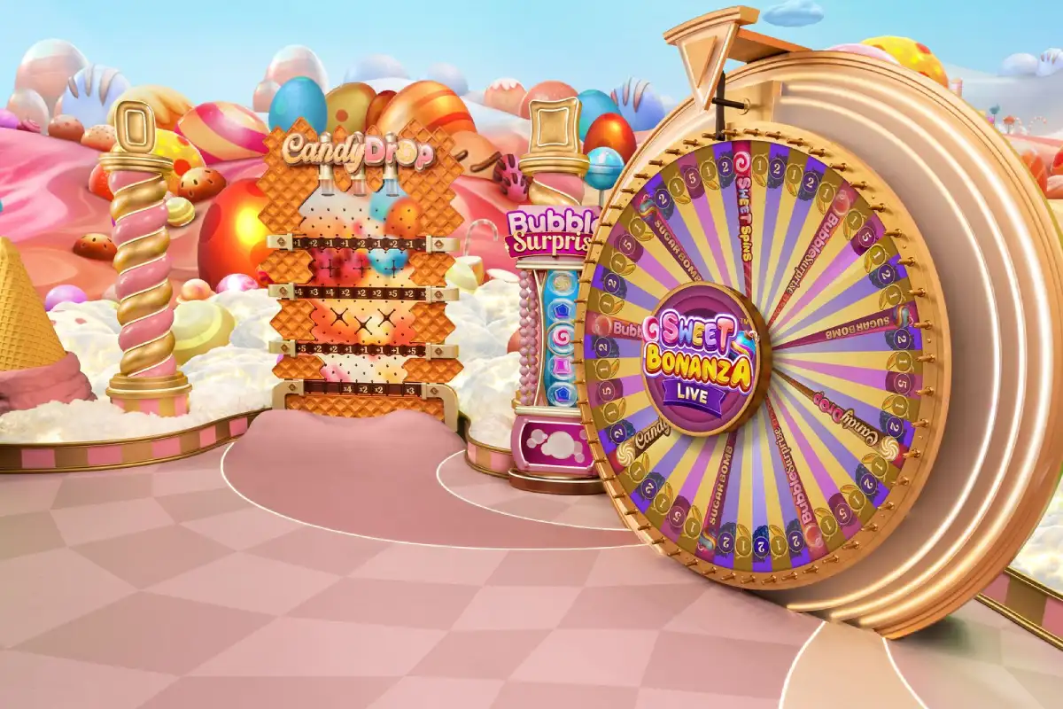 sweet bonanza candyland background