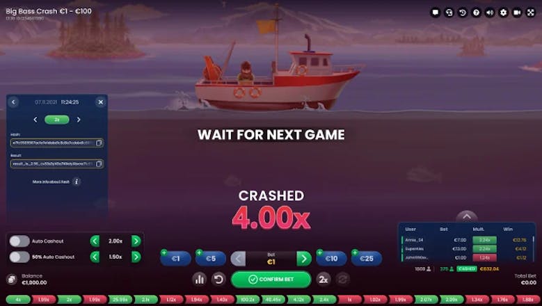 big bass crash game