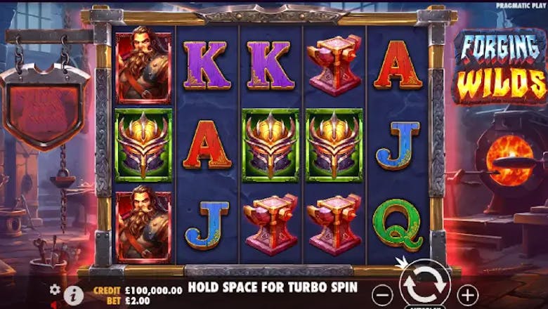 forging wilds slot basegame