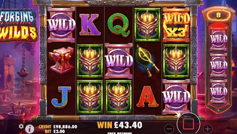 forging wilds slot freespins