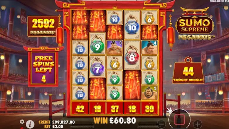 sumo supreme megaways freespins