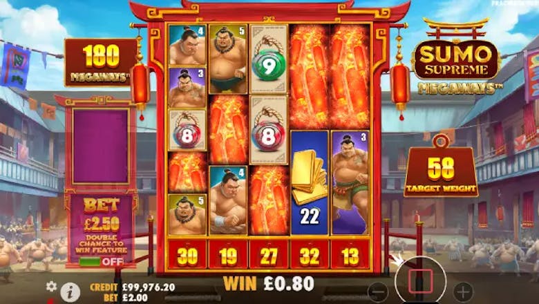 sumo supreme megaways basegame hit
