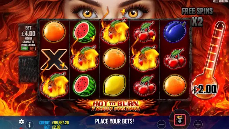 hot to burn 7 deadly free spins basegame win