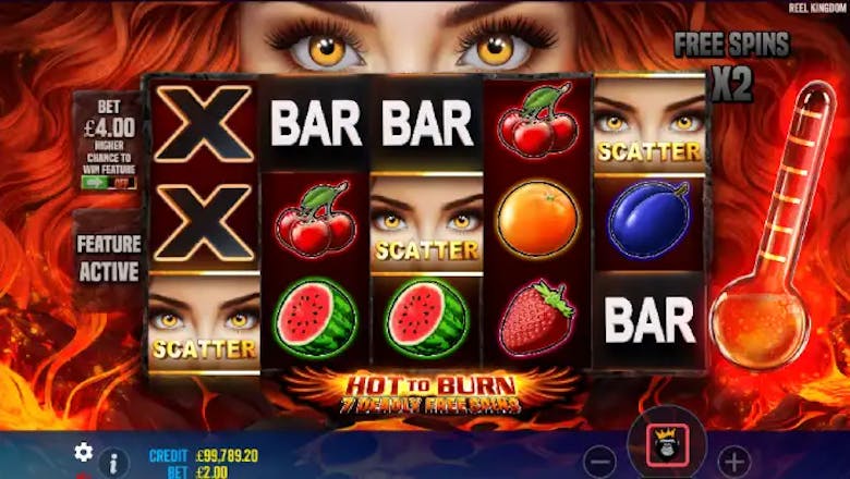 hot to burn 7 deadly free spins freespins trigger