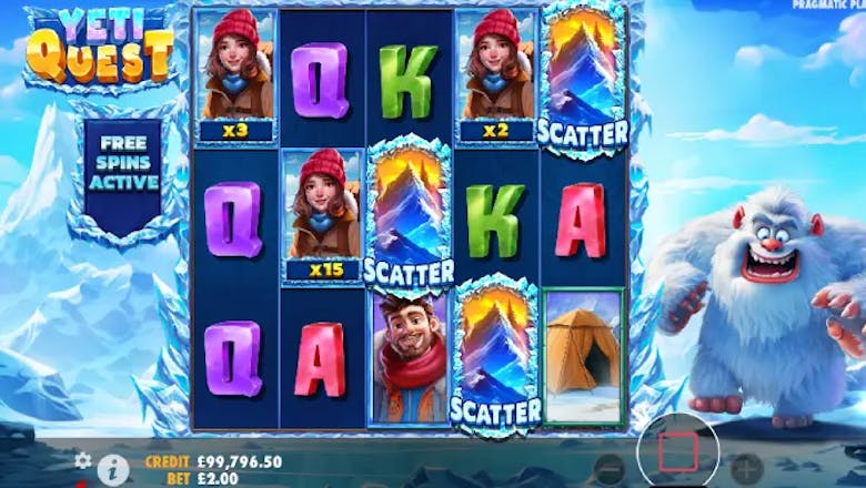 yeti quest freespins trigger