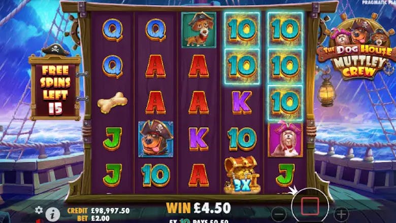 the dog house muttley crew freespins win