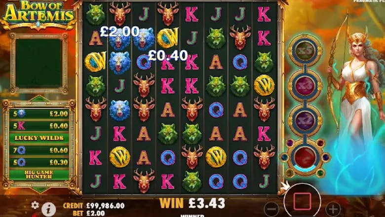 bow of artemis online slot lucky wilds