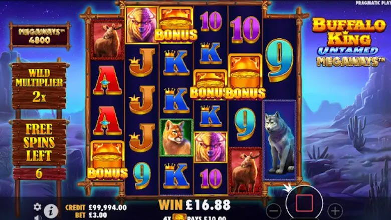 buffalo king untamed megaways freegame retrigger