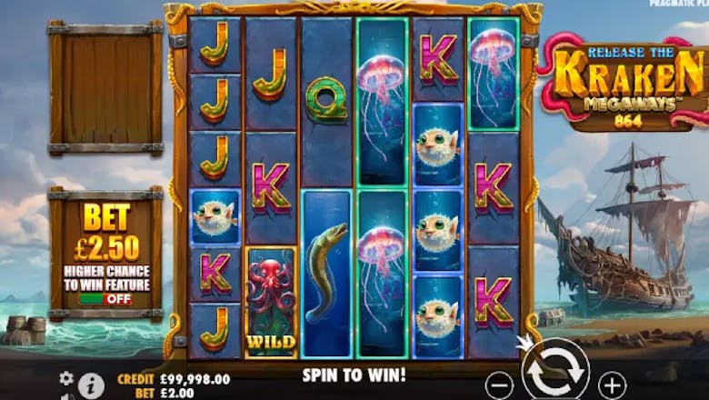 release the kraken megaways basegame