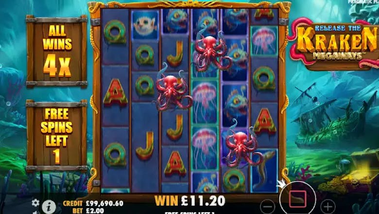 release the kraken freespins