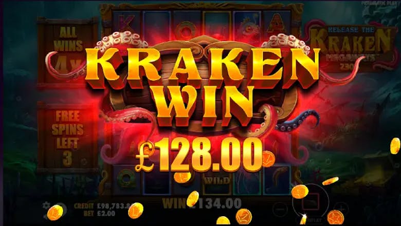 release the kraken megaways kraken win
