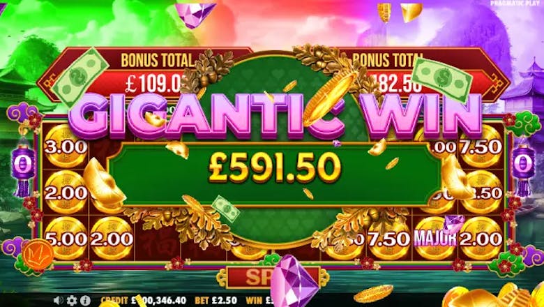 chests of cai shen online slot gigantic win
