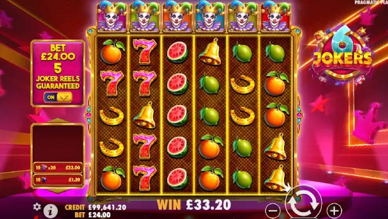 6 jokers 5 joker ante bet spin