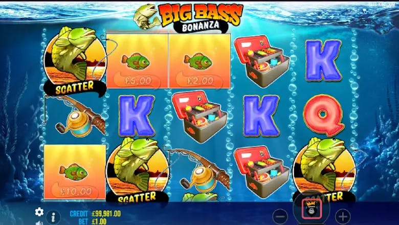 big bass bonanza slot freespins trigger screenshot