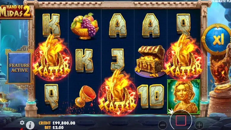 hand of midas 2 slot freespins trigger