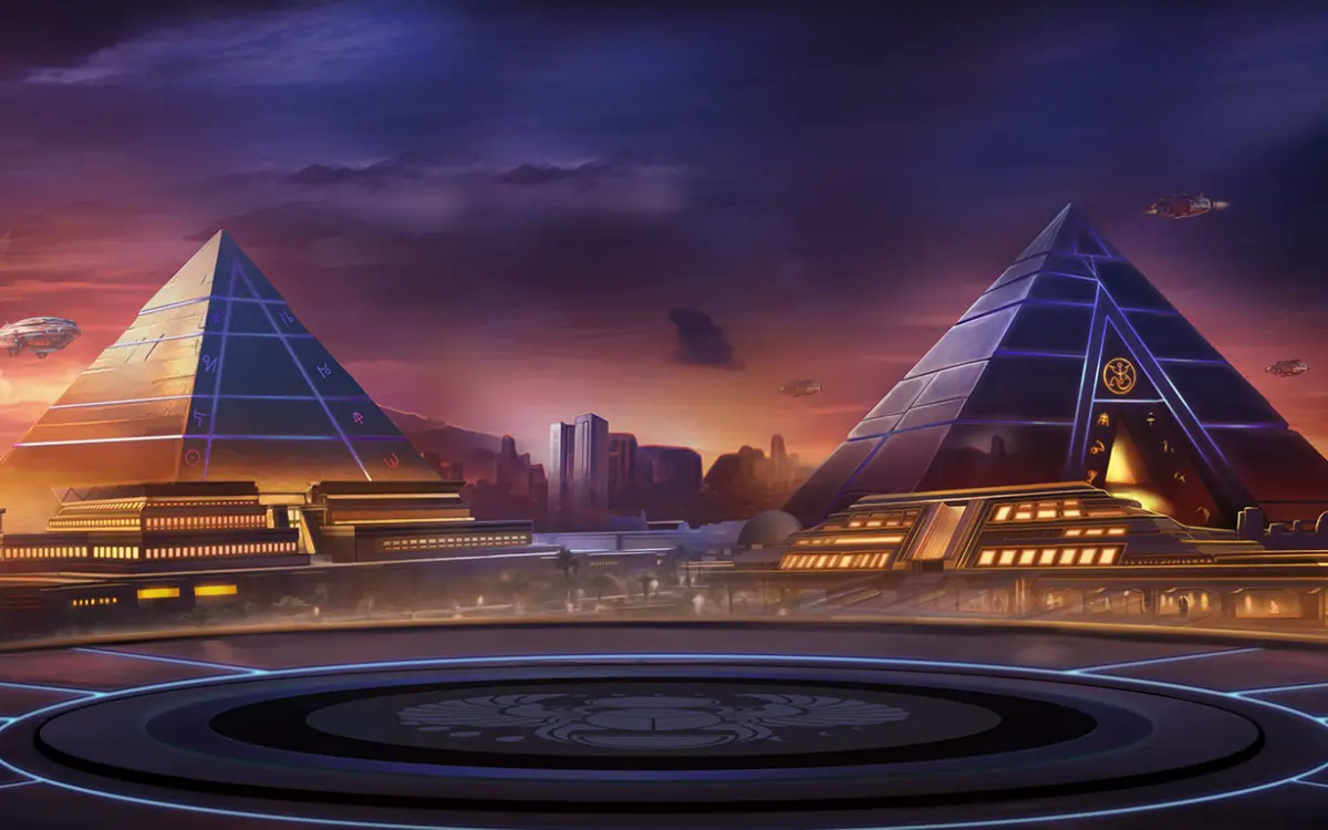 rise of pyramids slot background
