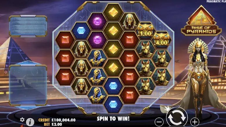 rise of pyramids online slot basegame