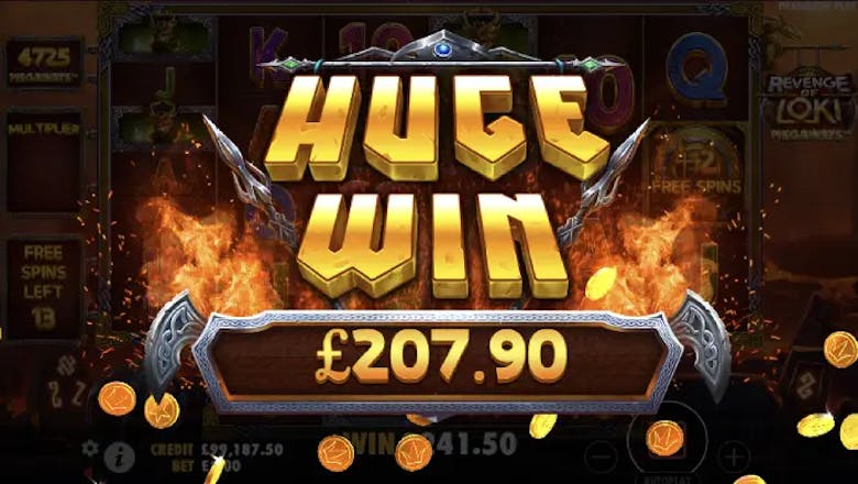 revenge of loki megaways huge win