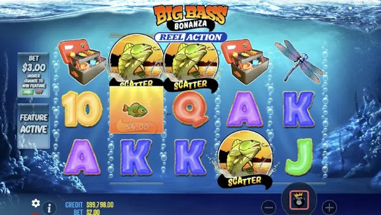 big bass bonanza reel action freespins trigger