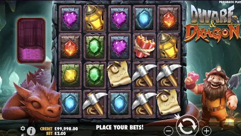 dwarf and dragon online slot basegame