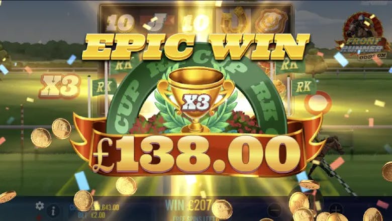 front runner odds on epic win