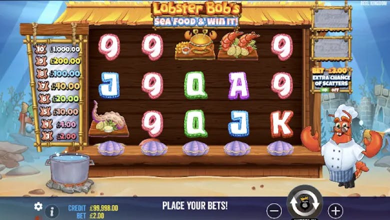 lobster bobs sea food and win it slot basegame