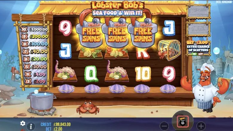 lobster bobs seafood and win it online slot freespins trigger