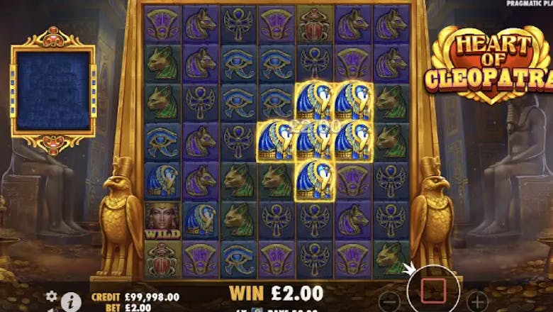 heart of cleopatra slot basegame