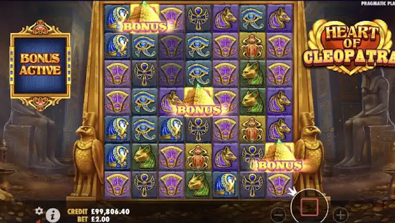 heart of cleopatra freespins trigger