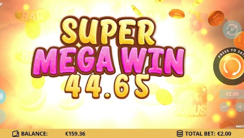 sweet vegas slot super mega win