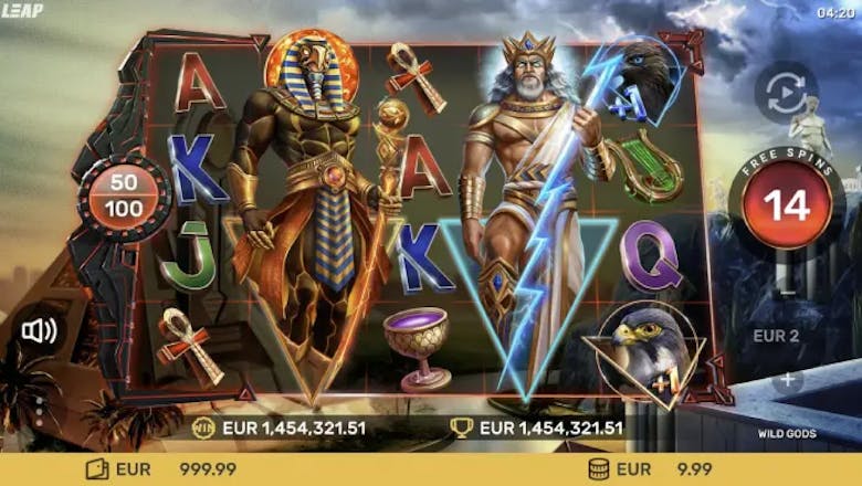 wild gods online slot freespins