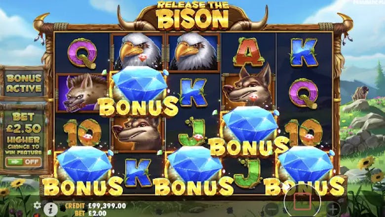 release the bison 6 scatter freespins trigger