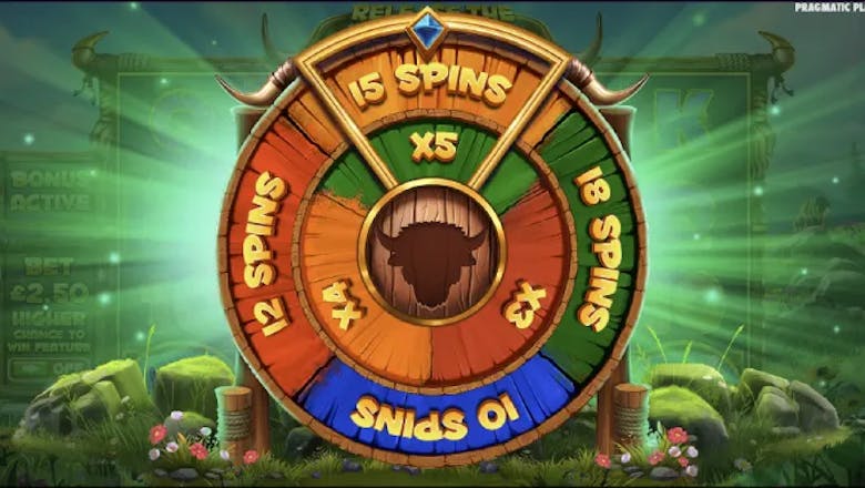 release the bison freespins multiplier wheel