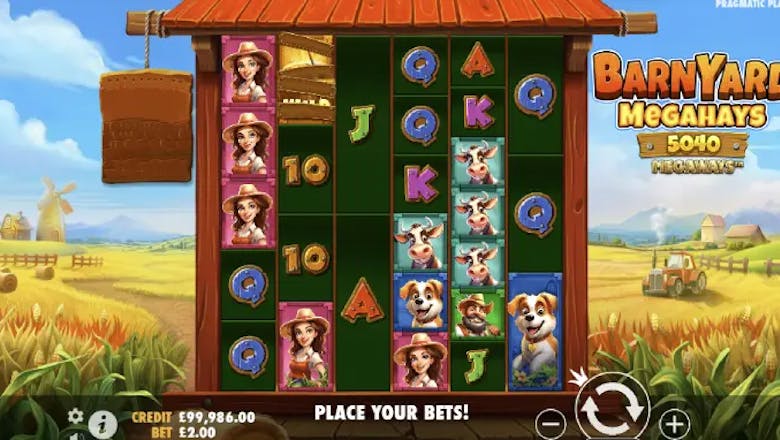 barnyard megahays megaways basegame