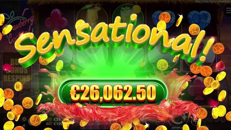 strawberry cocktail slot sensational win