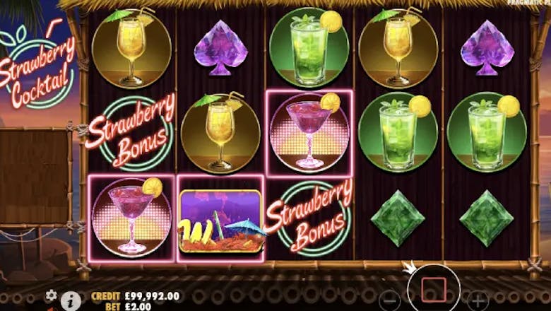 strawberry cocktail slot basegame