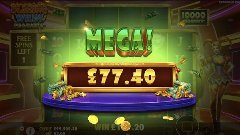 blazing wilds megaways online slot mega win