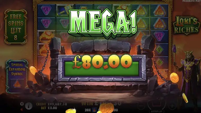 lokis riches slot mega win