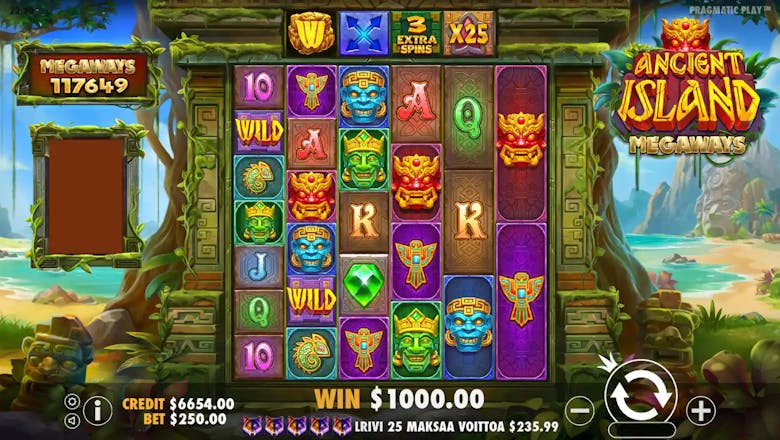 Ancient Island Megaways Gameplay