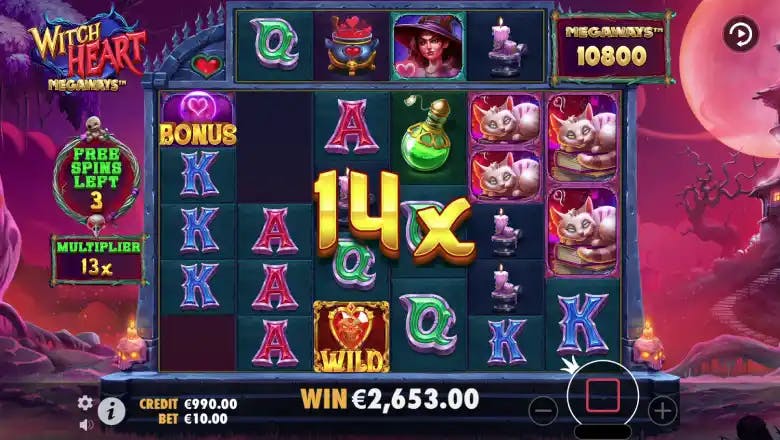 Witch Heart Megaways Bonus Round
