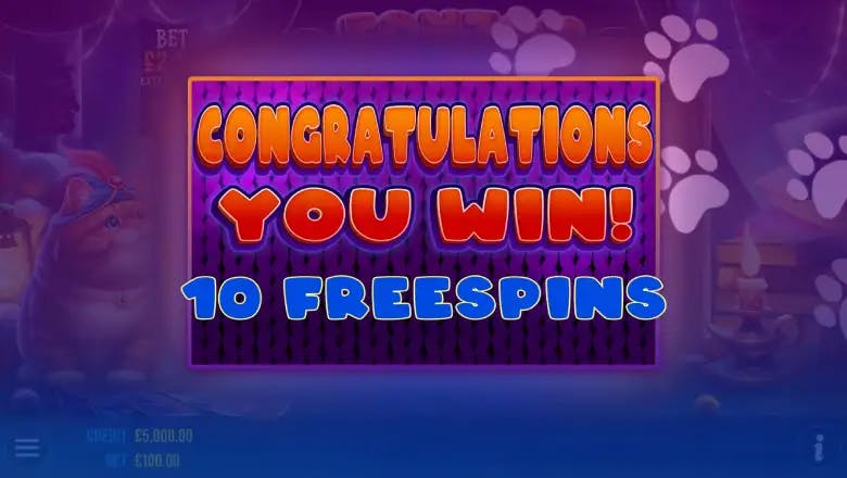 Fonzo's Feline Fortunes Free Spin